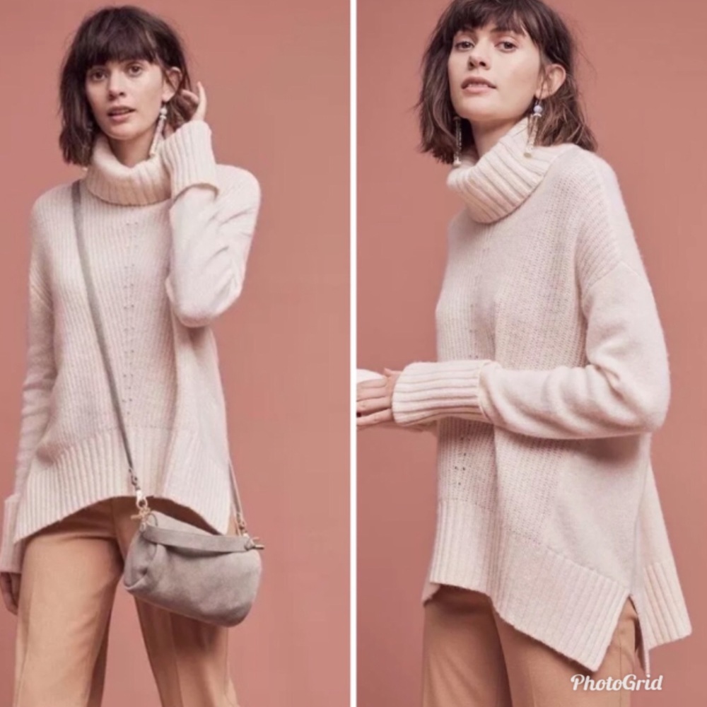 Moth Oversized Wool Blend Turtleneck Sweater - Picture 1 of 15